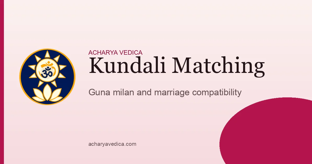 Kundali Matching Score Guide: Reading Gun Milan Without Fear
